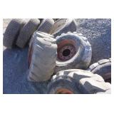 Set of 4 - Solideal Bobcat Skid Loader Tires on 8 Bolt Rims