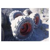 Set of 4 - Solideal Bobcat Skid Loader Tires on 8 Bolt Rims