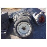 Set of 4 - Firestone T575 LP Radial Bobcat Snow Tires on 8 Bolt Rims