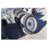 Set of 4 - Firestone T575 LP Radial Bobcat Snow Tires on 8 Bolt Rims