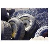 Set of 4 - Firestone T575 LP Radial Bobcat Snow Tires on 8 Bolt Rims