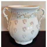 P - Vintage Homer Laughlin Chamber Pot and Basin with Gold Floral Pattern