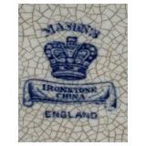 P - Vintage Masons Ironstone China Blue and White Teapot