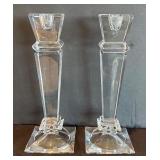 P - Pair of Crystal Candle Holders
