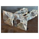 P - Pair of Crystal Candle Holders