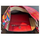 P - Bromen Boho Crossbody Handbag with Wide Colorful Shoulder Strap