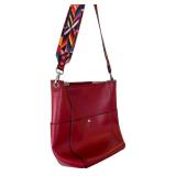 P - Bromen Boho Crossbody Handbag with Wide Colorful Shoulder Strap