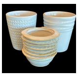 P - Three Lovely Planters / Vases
