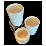 P - Three Lovely Planters / Vases