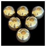 P - Set of 6 Silver Finish Candle Holders