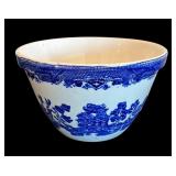 P - Set of 2 Vintage Blue and White English Nesting Bowls