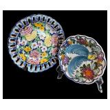 P - Set of 2 Hand Painted Decorative Plates by AP Sxiros Greece