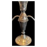 P - Pair of Vintage Sterling Silver Weighted Candelabras