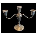 P - Pair of Vintage Sterling Silver Weighted Candelabras