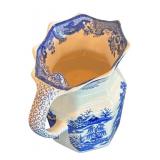 P - Set of 3 Blue and White Vintage Pitchers and Cup by Mason