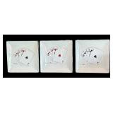 P - Set of 3 American Atelier Casino Royale Poker Plates