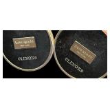 P - Pair of Lenox for Kate Spade Silver Plated Candleholders