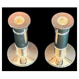 P - Pair of Lenox for Kate Spade Silver Plated Candleholders