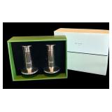 P - Pair of Lenox for Kate Spade Silver Plated Candleholders