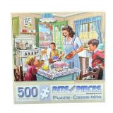 P - Collection of 4 500-Piece Jigsaw Puzzles by PuzzleTwist and Bits & Pieces