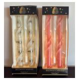 P - Set of 4 Dadant & Sons Beeswax 12 Inch Spiral Candles in Original Boxes