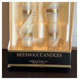 P - Set of 4 Dadant & Sons Beeswax 12 Inch Spiral Candles in Original Boxes