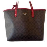 P - Coach Reversible Signature City Tote Bag