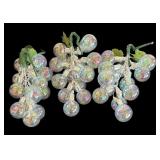 P - Set of 3 Iridescent Glass Bubble Grape Stems
