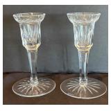 P - Pair of Waterford Eileen Crystal Candleholders