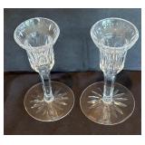 P - Pair of Waterford Eileen Crystal Candleholders
