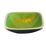 P - Julia Knight Green Enamel Square Dish