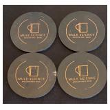 P - Set of 4 Copper Moscow Mule Mugs with Straws and Coasters