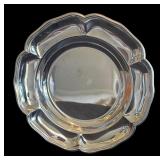 P - Collection of 2 Silver Plated Platters with Leaf and Bird Salt and Pepper Shakers