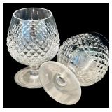 DR - Pair of Waterford Crystal Alana Pattern Brandy Glasses