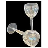 DR - Pair of Waterford Crystal "Kathleen" Hock Wine Glasses
