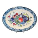 LR - Eddie Bauer 18.5-Inch Floral Porcelain Platter Made in Japan
