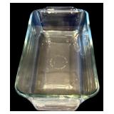 DR - Set of 2 Vintage Pyrex Glass Baking Dishes with Ornate Silver-Tone Holders