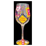 DR - Lolita Hand Painted Wine Glass and Martini Glass with Original Packaging