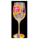 DR - Lolita Hand Painted Wine Glass and Martini Glass with Original Packaging