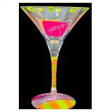 DR - Lolita Hand Painted Wine Glass and Martini Glass with Original Packaging