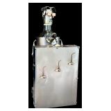 DR - Set of 2 Metal Wine Holders Including Piano Man Figurine and 2-Bottle Caddy
