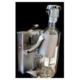 DR - Set of 2 Metal Wine Holders Including Piano Man Figurine and 2-Bottle Caddy