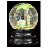 LR - Set of 4 Snow Globes with City Skylines and Music Box