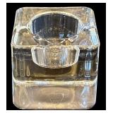 DR - Orrefors Sweden Brandy Glass Pair and Glass Votive Candle Holder