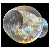 DR - Orrefors Sweden Brandy Glass Pair and Glass Votive Candle Holder