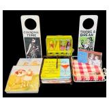 DR - Decorative Lot with Door Hangers, Napkins, Holders, and Spreader Knives