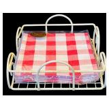 DR - Decorative Lot with Door Hangers, Napkins, Holders, and Spreader Knives