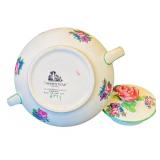 DR - Homestead Ware Teapot, Sugar, and Creamer Set by A.J. Fondeville & Co., England