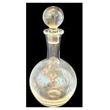 DR - Set of 3 Clear Glass Decanters and Simon Pearce Vase, Includes Large 15.25 Inch Decanter