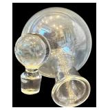 DR - Set of 3 Clear Glass Decanters and Simon Pearce Vase, Includes Large 15.25 Inch Decanter